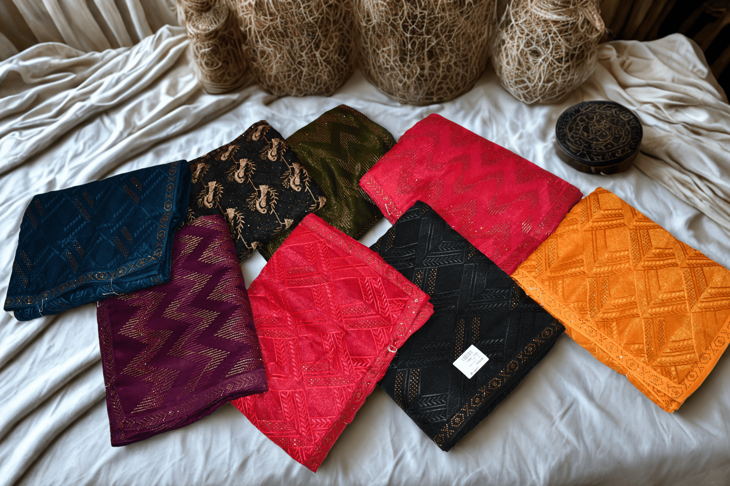 FANCY EXCLUSIVE STONE WORK SAREE WITH BLOUSE