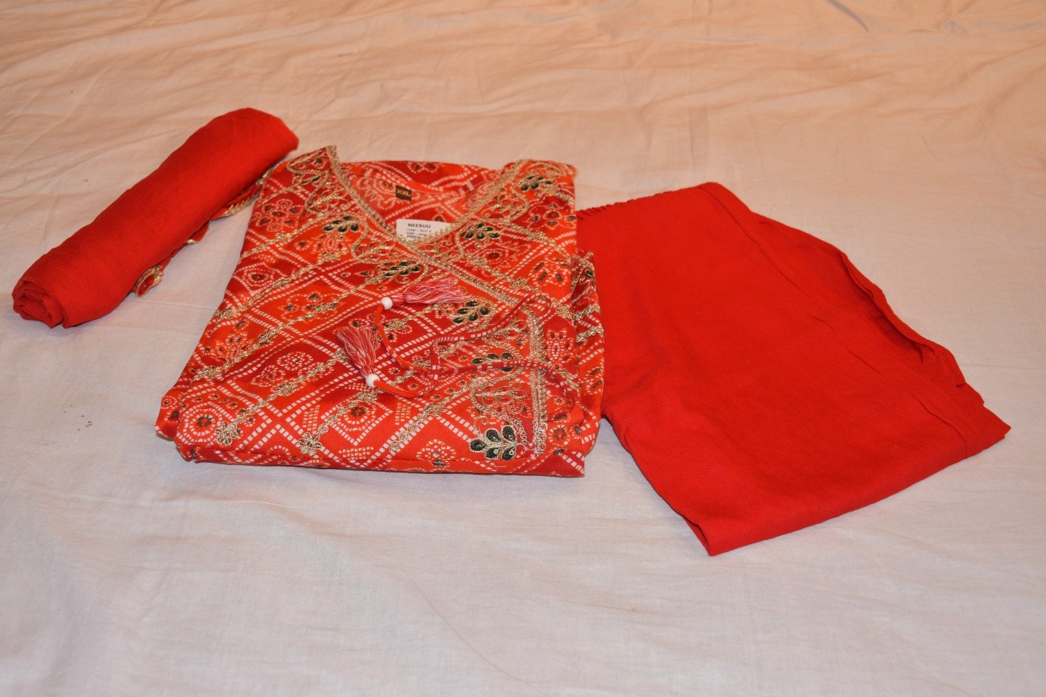 anarakali kurti pant with dupatta