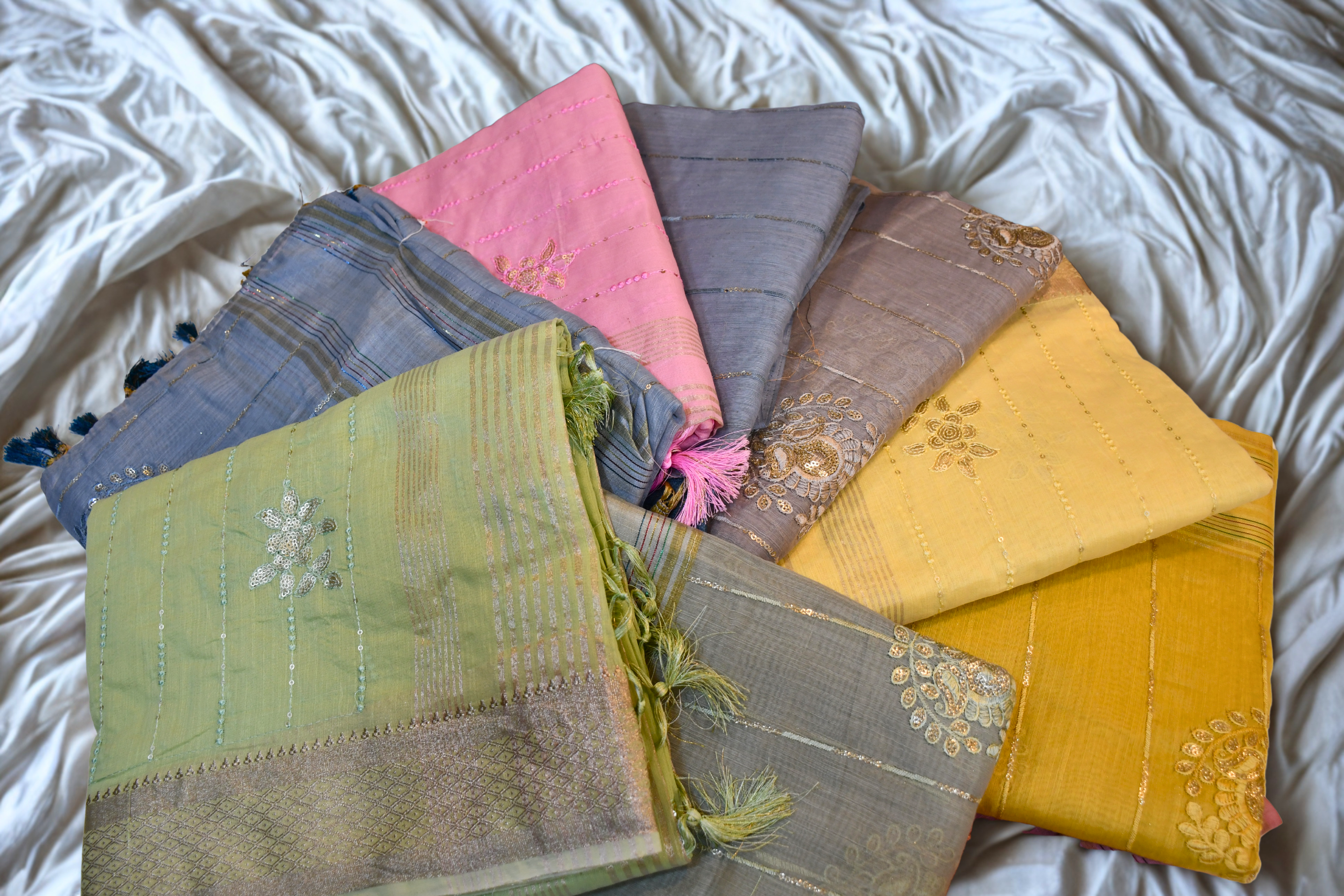 TORAN THREAD WORK COTTON SAREE WITH BLOUSE